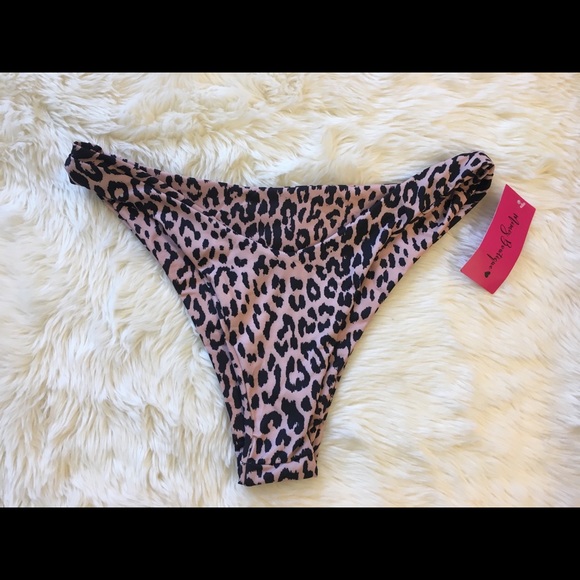2 PC Buckle Strap Cheetah Bandeau Bikini - Picture 5 of 5